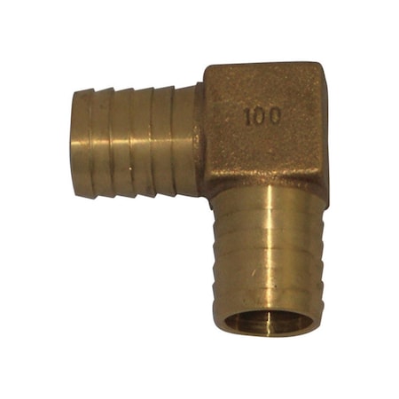 B & K Campbell 1 in. Barb X 1 in. D Barb Brass 90 Degree Elbow RLB4TLF